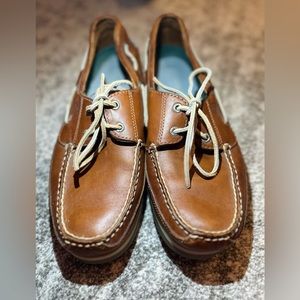 Men sperry brown leather shoes